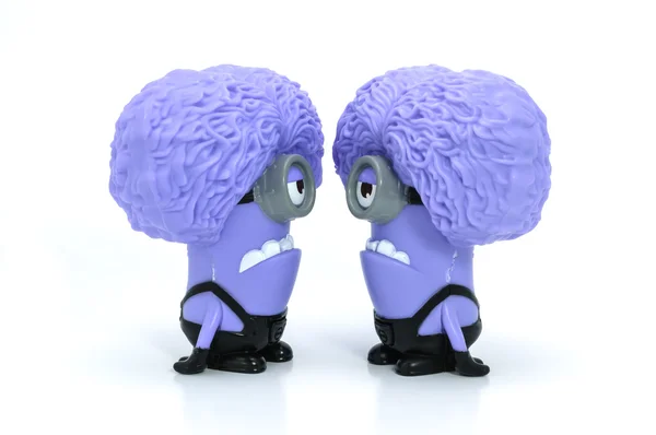 Hablar púrpura Minion balbuceador — Foto de Stock