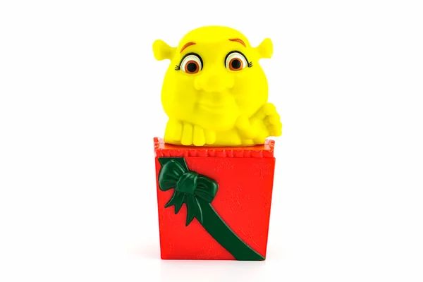 Огр Ребенок в подарочной коробке персонаж из фильма Шрек — стоковое фото