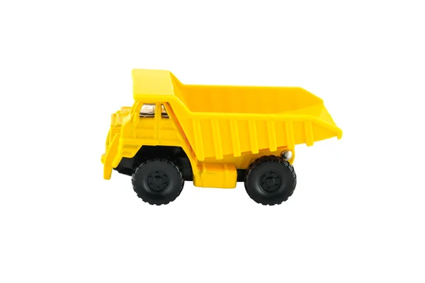 Yellow dump car toy. — Stock Photo, Image