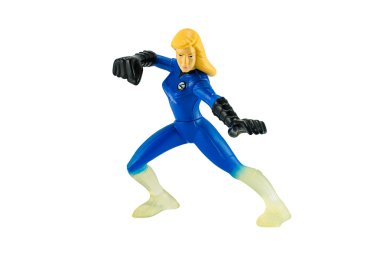 Invisible woman super hero toy character from fantastic four movie. clipart