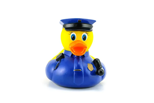 Politie gele rubber duck. — Stockfoto