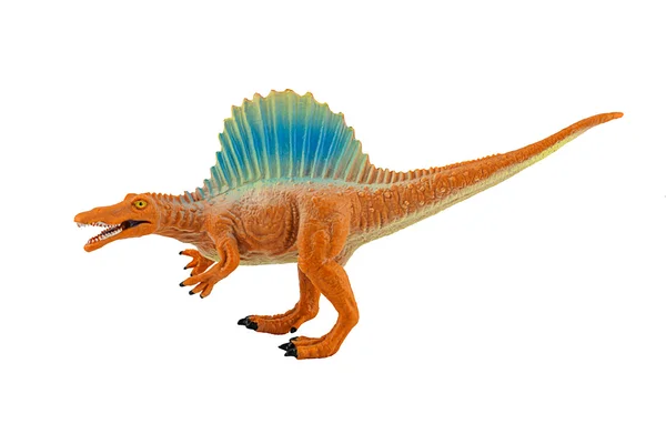 Spinosauridae dinosarus leksak figur isolerad på vit bakgrund — Stockfoto