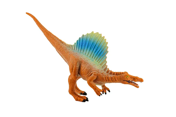 Spinosaurs dinosarus speelgoed figuur geïsoleerd op witte achtergrond — Stockfoto