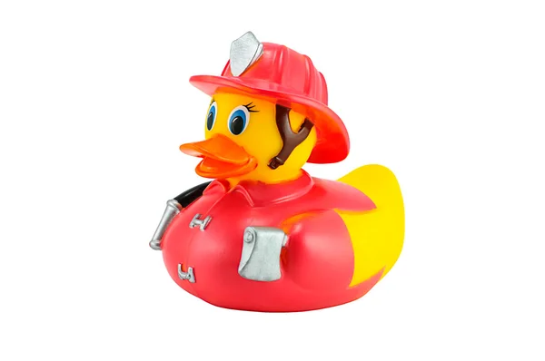 Fireman Yellow rubber duck. — Stock Photo, Image
