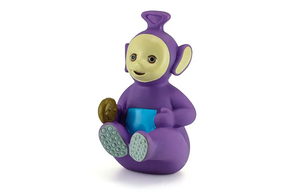 Тинки Уинки, фиолетовый инопланетный телепузик из телепузиков британского детского телесериала BBC . — стоковое фото