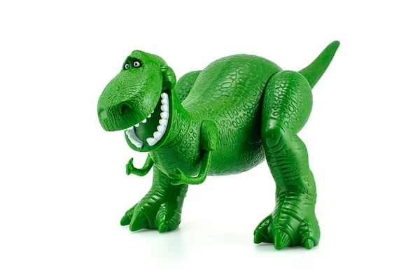 Rex znaku zabawka zielony dinozaur z Toy Story animacji do Internetu — Zdjęcie stockowe