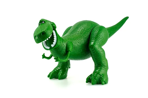 Rex znaku zabawka zielony dinozaur z Toy Story animacji do Internetu — Zdjęcie stockowe