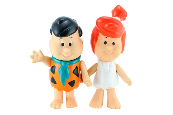 Fred Flintstone a jeho manželka Wilma Flintstone znaku z — Stock fotografie