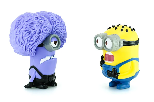 Minion Tom and Minion Purple characters  from Despicable Me anim — Stock Photo, Image