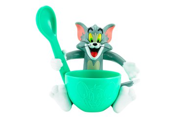 Tom gri kedi oyuncak karakter formu Tom ve Jerry animasyon çizgi film.