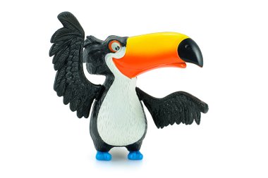 Rafael toco toucan kuş oyuncak karakter formu Rio animasyon film. 