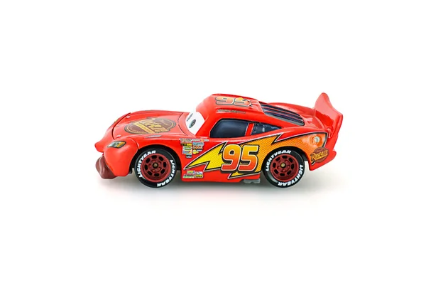 Tongue Lighting Mcqueen toy car a protagonist of the Disney Pixar — Stock Photo, Image