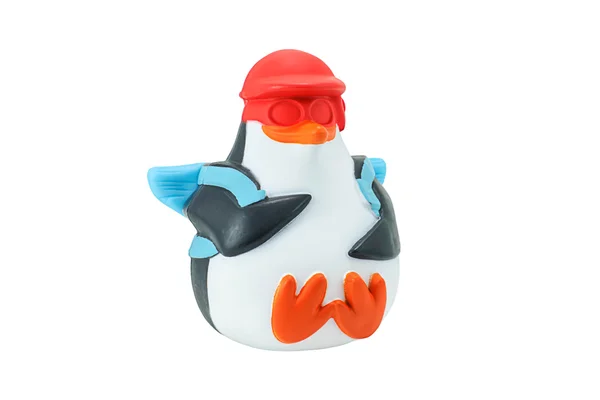 Private in Action penguin toy character form Penguins of Madagas — Stock Photo, Image