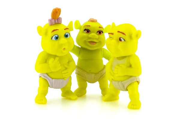 The triplets baby ogre a daughter a daughter of  shrek and fiona — Stock Photo, Image