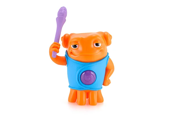 Serprised OH alienígena personagem de brinquedo de cor amarela da Dreamworks HO — Fotografia de Stock