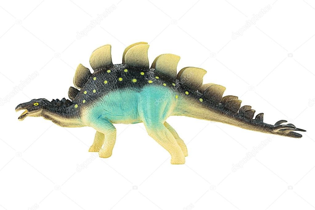 Stegosaurus toy isolated on white background