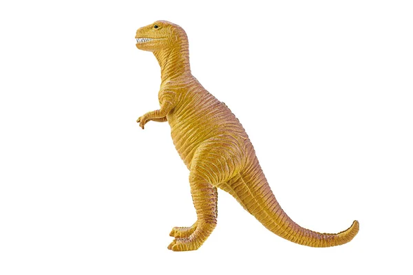 T-rex dinosaurussen speelgoed model geïsoleerd op witte achtergrond. — Stockfoto