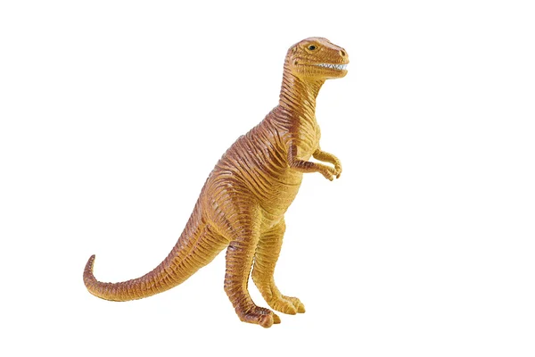 T-rex dinossauros modelo de brinquedo isolado no fundo branco . — Fotografia de Stock