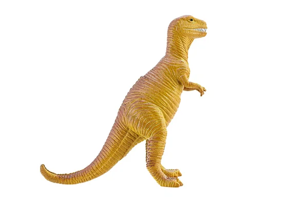 T-rex dinosauri modello giocattolo isolato su sfondo bianco . — Foto Stock