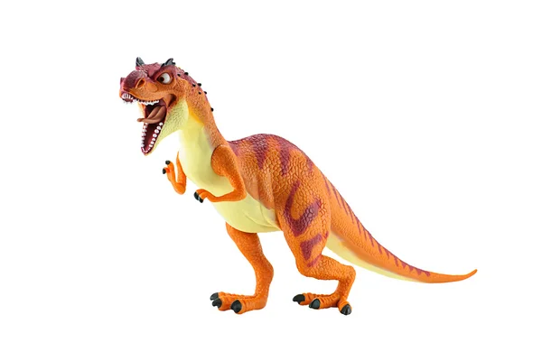 Momma dino dinosarus rex figuur speelgoed geïsoleerd op wit. — Stockfoto