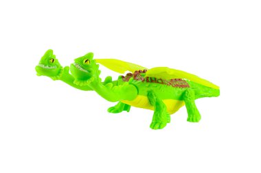 Yeşil iğrenç zippleback iki kafa dragon oyuncak karakter