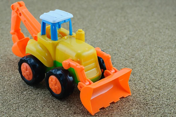 Traktor zabawka Koparko-ładowarki — Zdjęcie stockowe