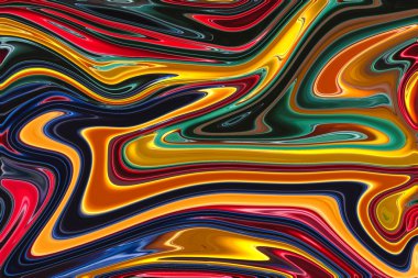 Soyut akrilik dalgalar arka plan boyalı. Yaratıcı sanat illustra