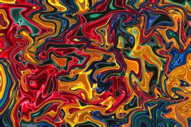 Soyut akrilik dalgalar arka plan boyalı. Yaratıcı sanat illustra