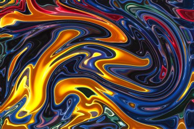 Soyut akrilik dalgalar arka plan boyalı. Yaratıcı sanat illustra