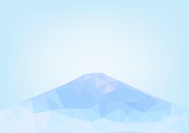 Low poly geometric . Snow cover mountain background clipart