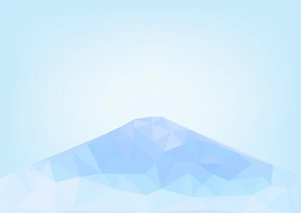 Low Poly geometrisch. Schneedecke Berg Hintergrund — Stockvektor