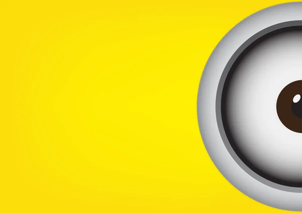 Ilustración vectorial de gafas con dos ojos en el dorso de color amarillo — Vector de stock