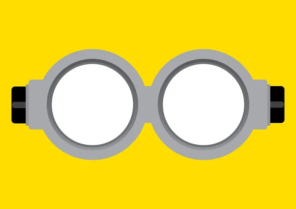 Ilustración vectorial de gafas con fondo de color amarillo — Archivo Imágenes Vectoriales