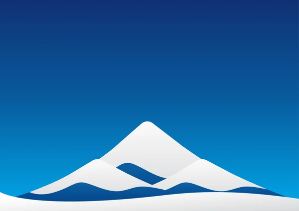 Winterlandschaft aus blauem Eisberg mit Schnee wie mt-fuji auf — Stockvektor