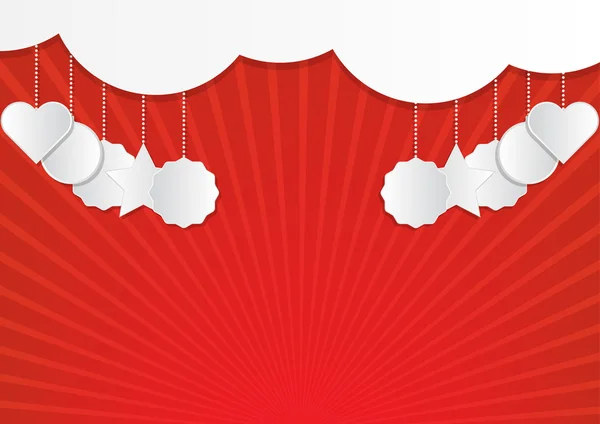 Creatieve gelukkig Nieuwjaar ornamenten met wolk decoratie design. — Stockvector