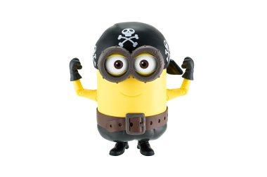 Korsan minion kafatası ve kemiklerin oyuncak ile şapka ile