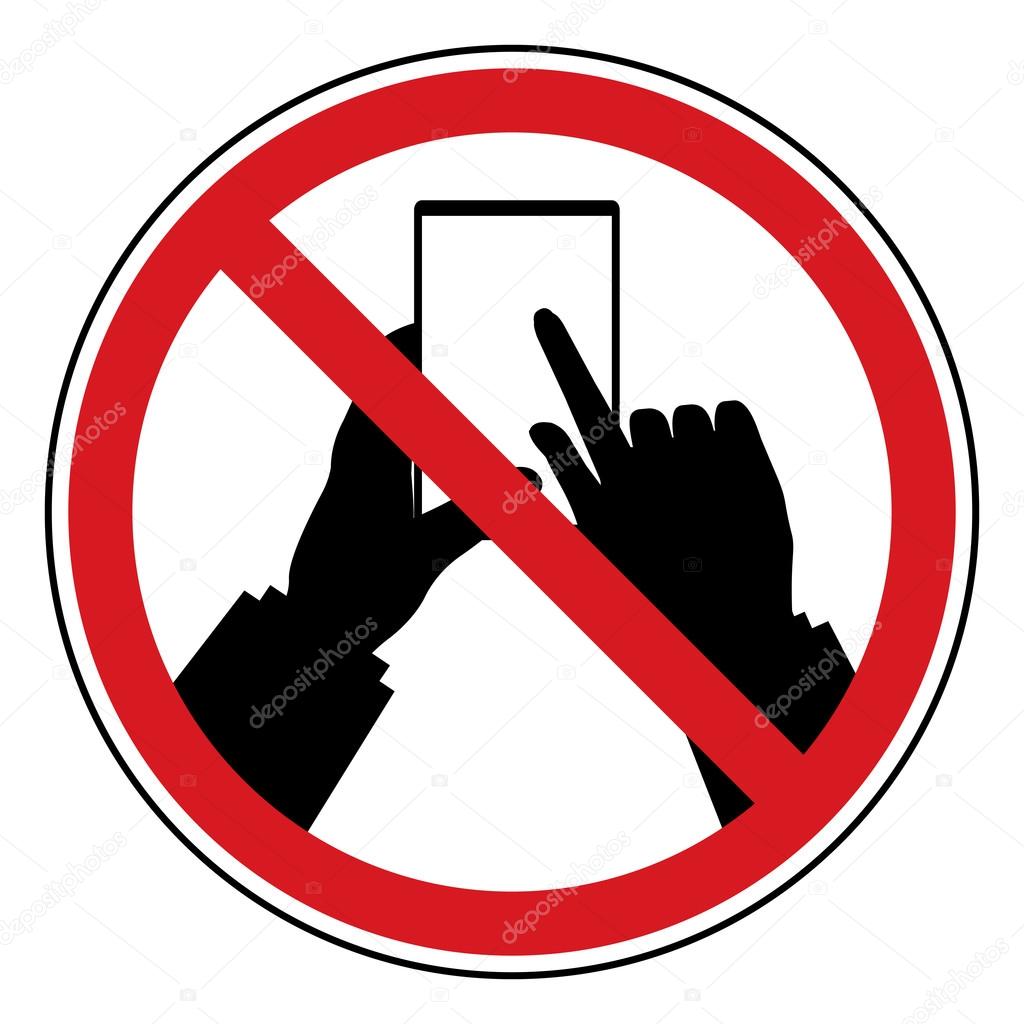Do Not Use Mobile Phone restrict sign. Prohibit sign in privacy.