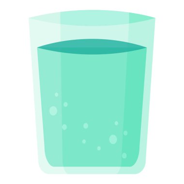 İzole edilmiş nesne illüstrasyonu Ağız bakımı ağız yıkama sıvısı