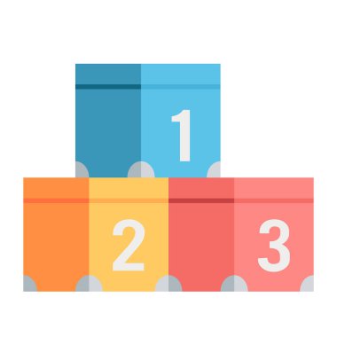 Çizgi film izole nesne renkli üç kutu kabı