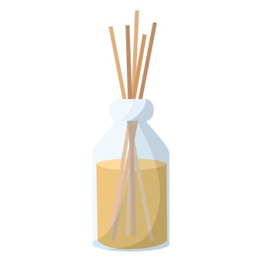 İzole edilmiş spa tedavisi nesne illüstrasyon yayıcı şişesi