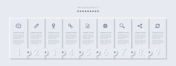 Vector Elegante Diseño Infografía Estilo Refinado Simple Plantilla Interfaz Usuario — Archivo Imágenes Vectoriales