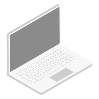 Çizgi film vektör çizimi izole nesne elektronik dizüstü bilgisayar