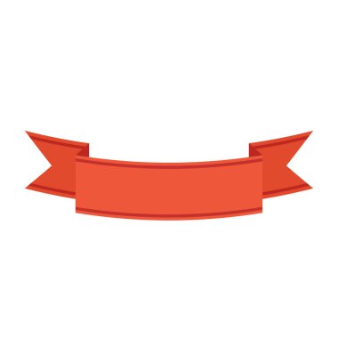 Çizgi film vektör çizimi izole edilmiş nesne kırmızı kurdele etiketi