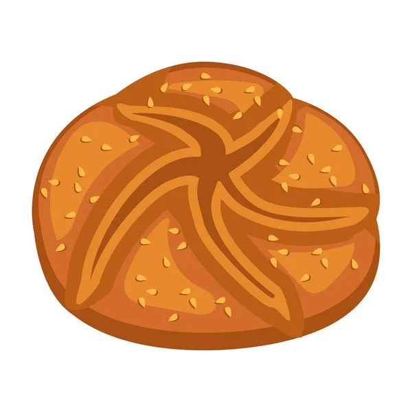 Illustration Vectorielle Dessin Animé Objet Isolé Délicieux Farine Nourriture Boulangerie — Image vectorielle