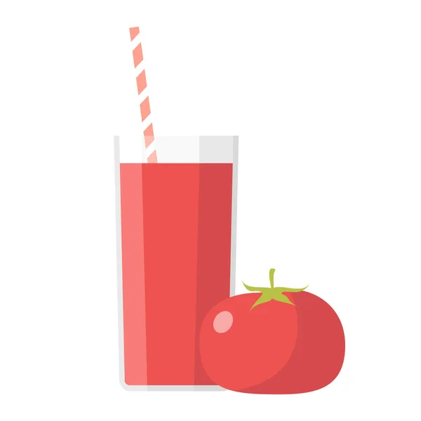 Desenhos Animados Ilustração Vetorial Objeto Isolado Fruta Fresca Tomate — Vetor de Stock