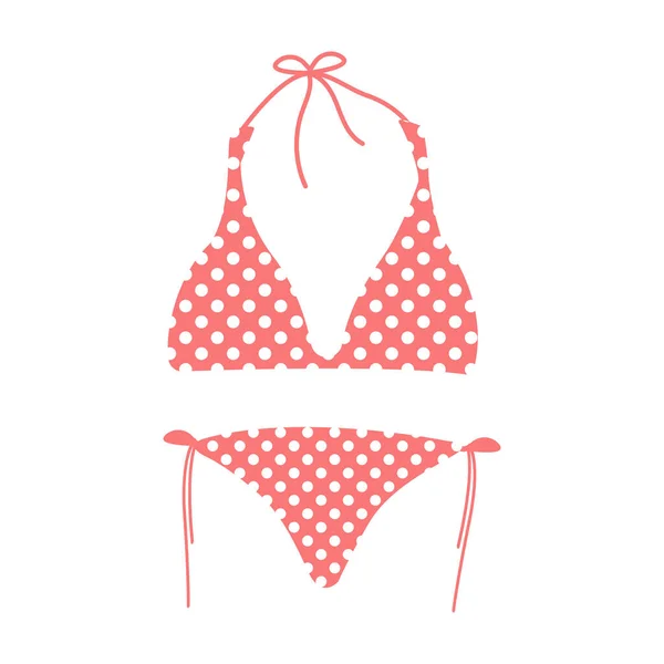 Cartoon Vektor Illustration Isolierte Objekt Sommer Badeanzug Rosa Bikini Mit — Stockvektor