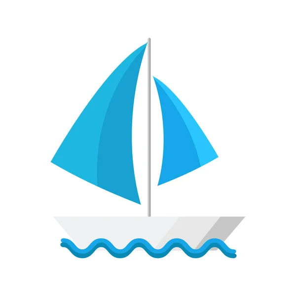 Cartoon Vector Illustration Isolated Object Sailing Boat — Stock Vector