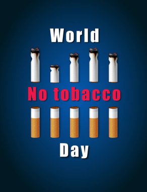 Kampanya illüstrasyonunu bırak. Sağlıklı sigara ve tabacco günü için sigara içme.