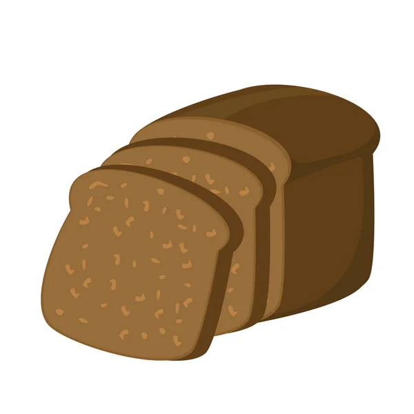 Мультфильм Векторная Иллюстрация Изолированный Объект Вкусный Хлеб Питания — стоковый вектор