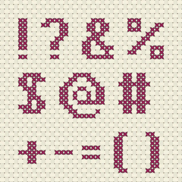 Cross stitch notation. — Wektor stockowy